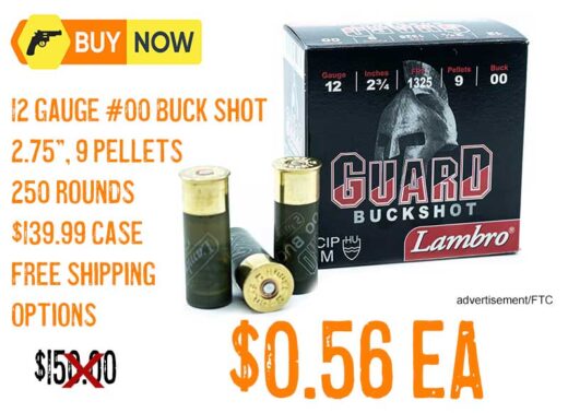 Lambro Guard 12 Gauge 00 Buckshot Case lowest price shotshells