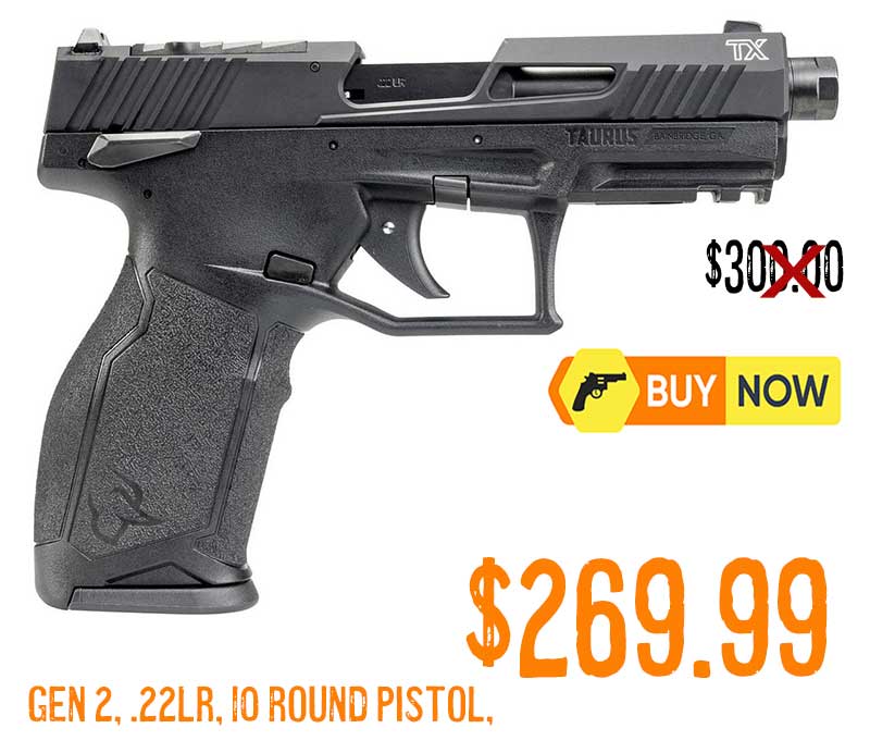 Taurus TX22 T.O.R.O. Gen 2 .22LR Pistol lowest price