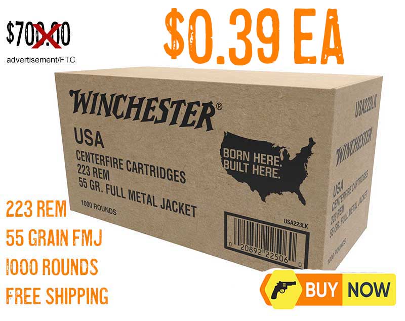 Winchester 223 Rem 55 Grain Full Metal Jacket Ammunition lowest price dec2025