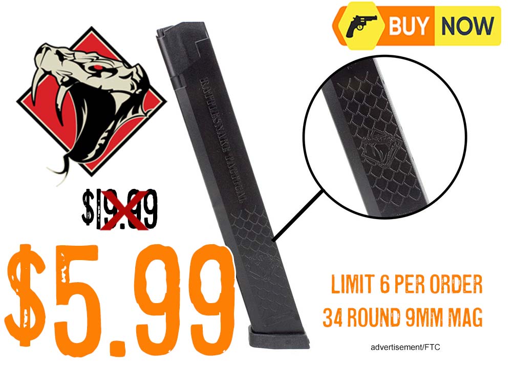 Rattlesnake Tactical 34-Round 9mm Magazine – $5.99 (70% OFF!)