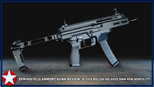 Springfield Armory Kuna 9mm roller-delayed pistol with folding brace