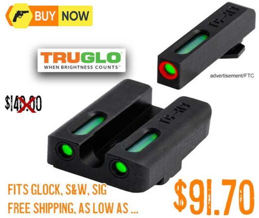 TRUGLO TFX Pro Tritium Fiber Optic Xtreme Handgun Sights for Glock lowest price nov2025