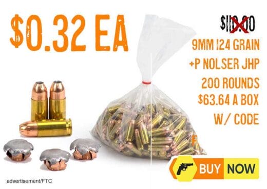 US Cartridge 9mm 124 Grain +P Nosler JHP Ammo lowest price oct2025