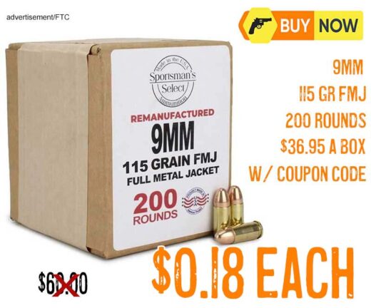 sportsmans Select Remanufactured 9mm 115gr FMJ lowest price juneupdate