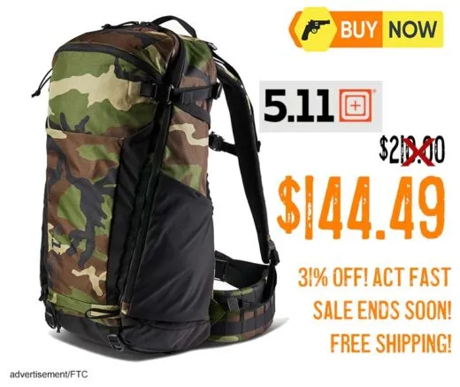 5.11 Woodland Camo Skyweight 36L Pack lowest price