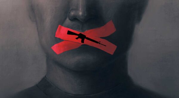 Free speech censorship censored and freedom of expression gun ban rifle no guns iStock-Jorm Sangsorn 1288437044