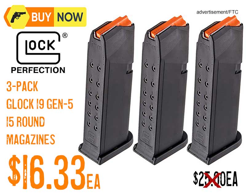 Glock 19 9mm 15 Round Gen 5 Magazine lowest price oct2025