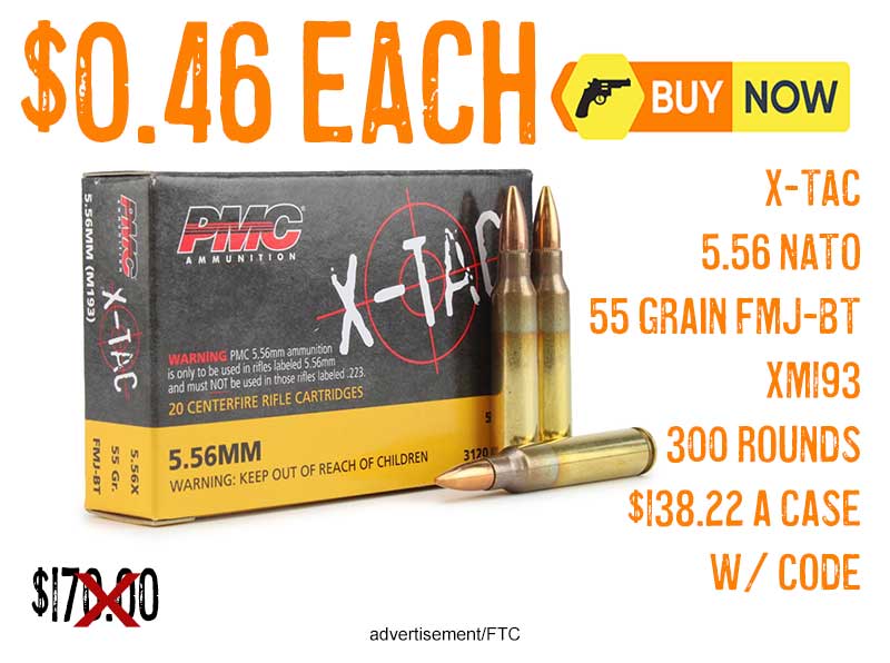 PMC X-TAC 5.56 NATO 55 Grain FMJ-BT Ammo XM193 lowest price