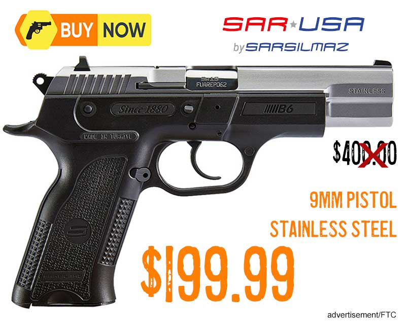 SAR USA B6 9mm Pistol lowest price