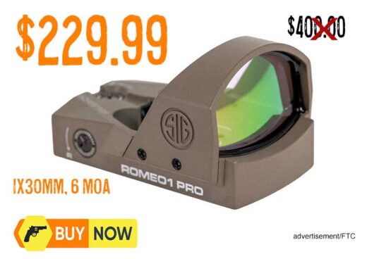 SIG Sauer ROMEO1 PRO 1x30mm 6 MOA Red Dot