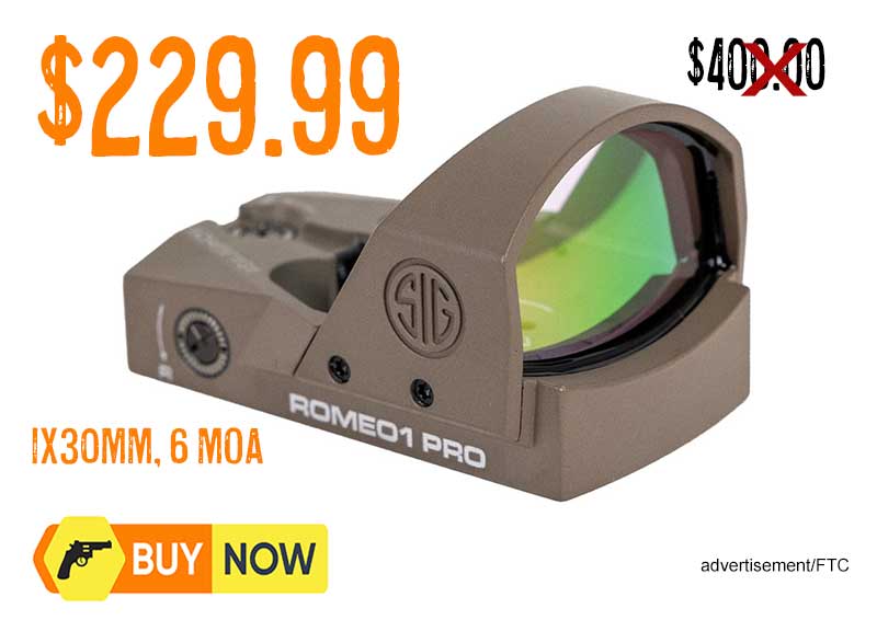 SIG Sauer ROMEO1 PRO 1x30mm 6 MOA Red Dot