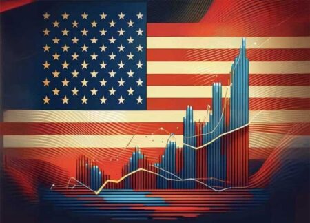 Sales Graph Imports Exports Business USA Flag Industry IMG Adobe Photoshop