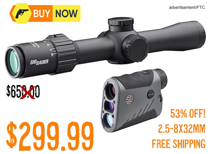 Sig Sauer 2.5-8x32mm Rifle Scope & Range Finder Combo lowest price