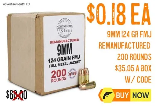 Sportsmans Select Remanufactured 9mm 124 Gr FMJ ammunition lowest price