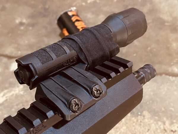 Streamlight PolyTac mounted to the rail of the ARV 9mm.