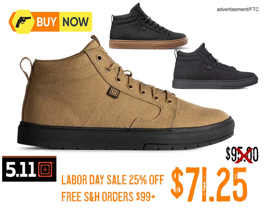 5.11 Foley Mid Men's Shoe – Now $71.25 (25% Off) – Labor Day Sale