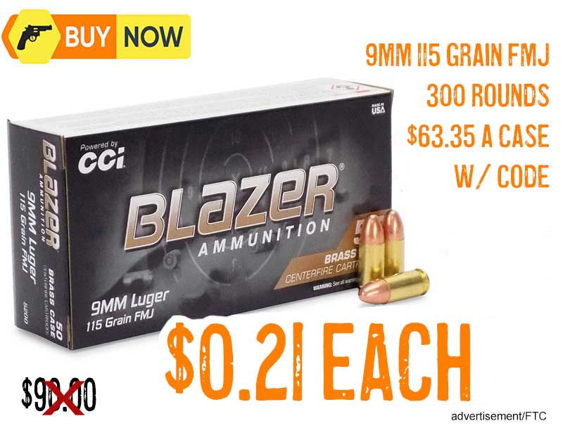 Blazer 9mm 115 Grain FMJ ammunition depot lowest price nov2025