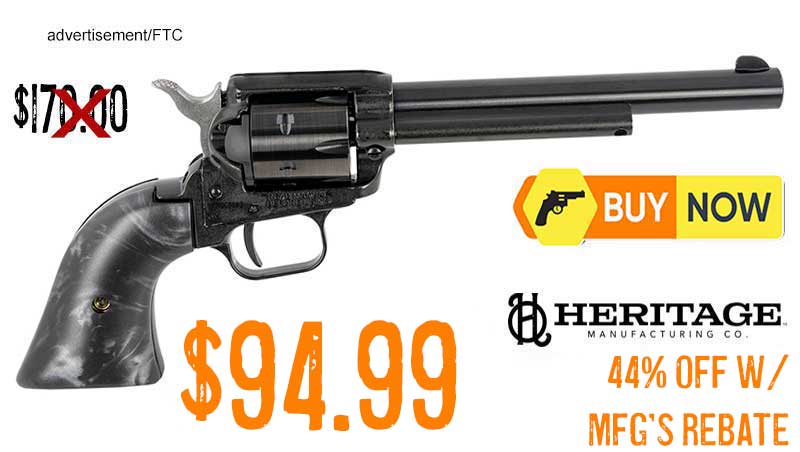 Heritage Rough Rider Black Pearl 22LR Pistol lowest price oct2025