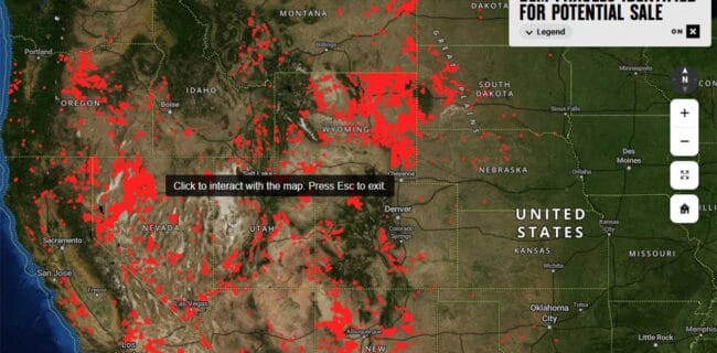 Interactive Digital Map Release Helps ID Public Land Available for Potential Sale