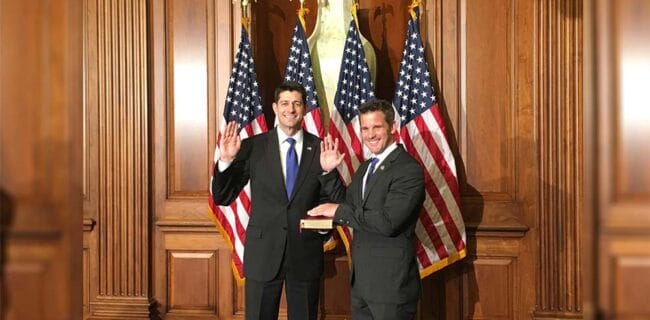 The oath is not supposed to expire, so what are we to think of reneging on "shall not be infringed"? (Rep. Adam Kinzinger/Facebook)