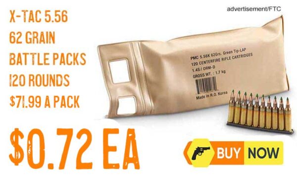 PMC Green Tip 5.56x45mm NATO, FMJ 62 Grain 120 Rounds in a Battle Pack lowest price jan2026