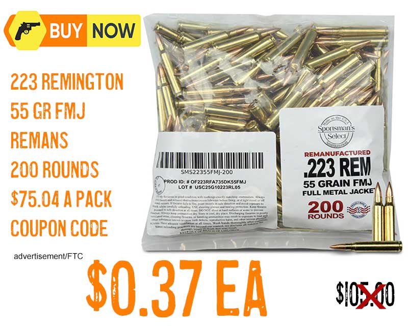 Sportsmans Select Remanufactured 223 Remington 55 Gr FMJ Lowest price