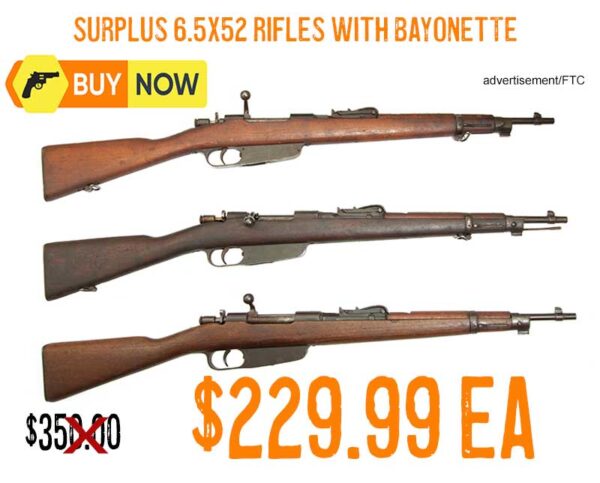 Surplus Carcano M91/24 TS 6.5x52 Rifle with Bayonette lowest price