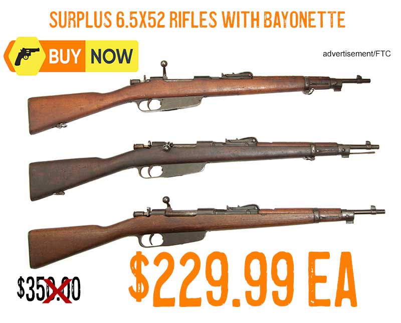 Surplus Carcano M91/24 TS 6.5x52 Rifle with Bayonette lowest price