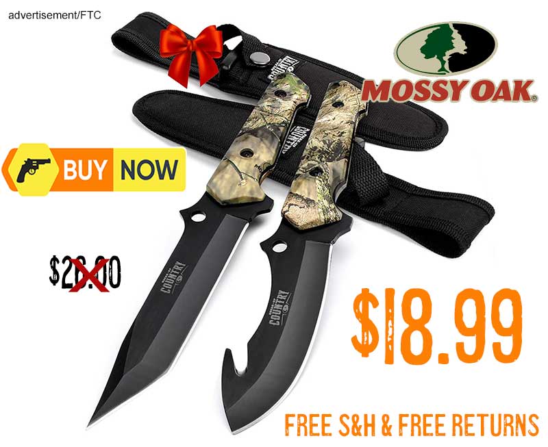 Mossy Oak Fixed Blade Hunting Knife Set lowest price