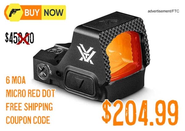 Vortex Defender-ST 6 MOA Micro Red Dot lowest price sept2025