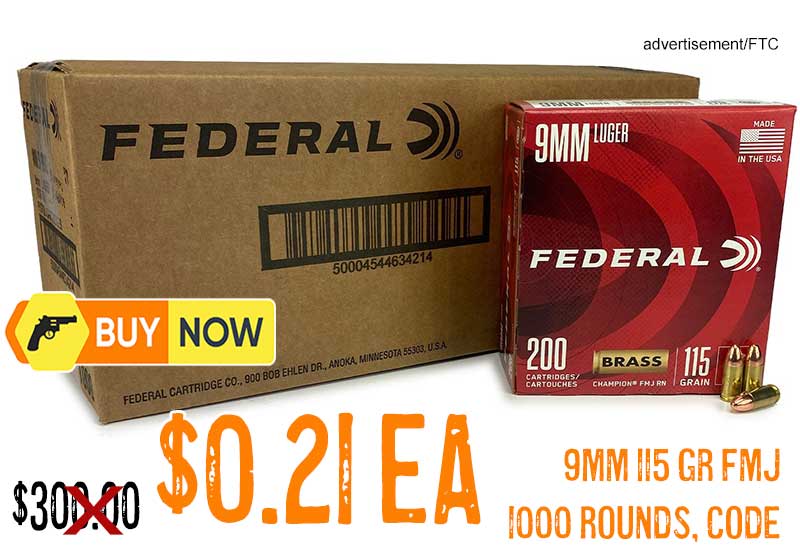 Federal Champion Training 9mm 115 Gr FMJ lowest price
