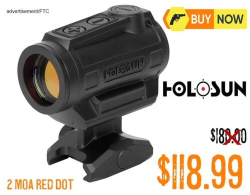 Holosun ARO-RD2 2 MOA Red Dot Sight — Now $118.99 (Save 33%) Flat Rate S&H!
