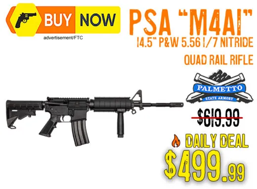 PSA "M4A1" 14.5" P&W 5.56 Quad Rail Rifle - $499.99