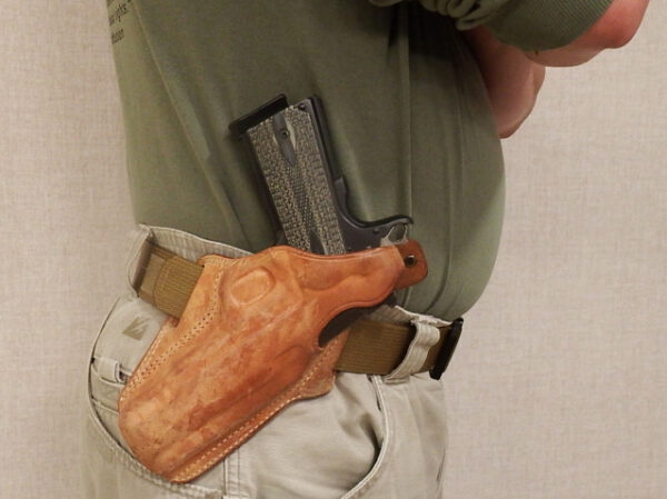 The predominant type of handgun was a variation of the popular 1911-style handguns.