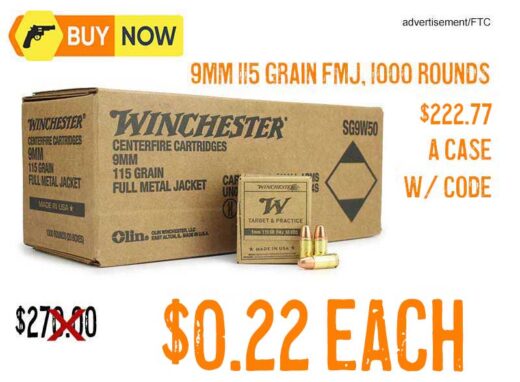 Winchester Target & Practice Service Grade 9mm 115 Grain Fmj lowest price jan2026