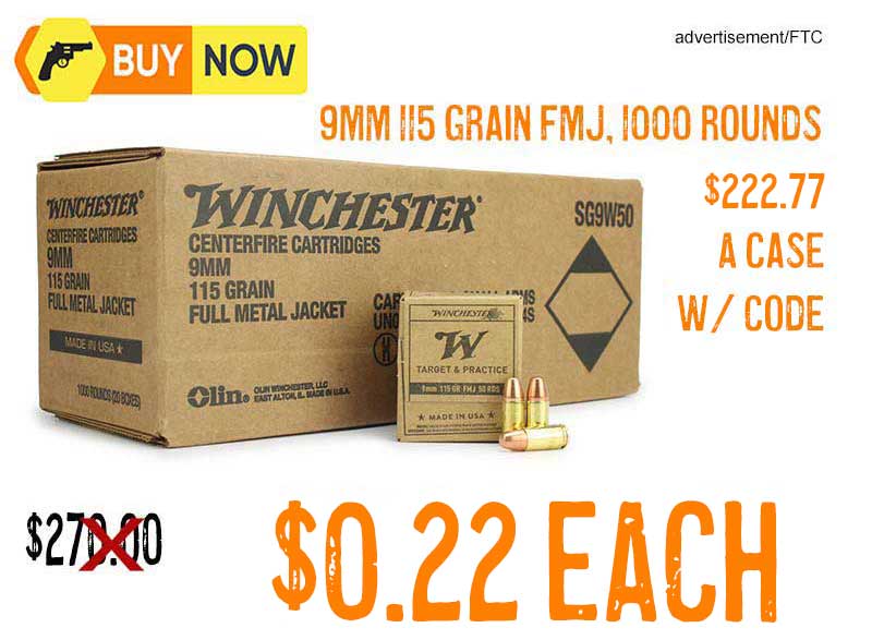 Winchester Target & Practice Service Grade 9mm 115 Grain Fmj lowest price jan2026