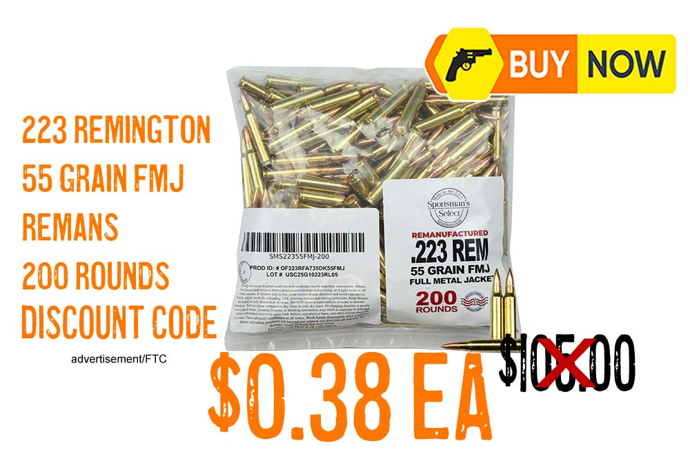 200Rnds US Cartridge 223 Rem 55Gr BTFMJ Ammo $0.38EA or $76.94 CODE