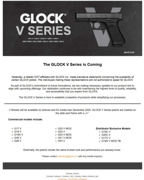 Glock V Model Handgun Series is Coming Glock V Model Handgun Series is Coming