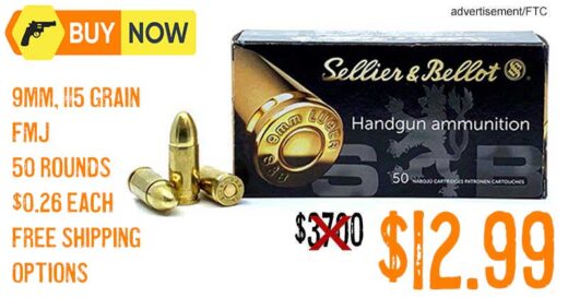 Sellier & Bellot 9mm 115 Grain FMJ ammo lowest price nov2025