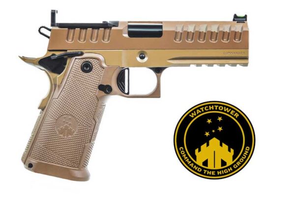 WATCHTOWER 9mm APACHE COMMANDER 1911 Handgun Tan