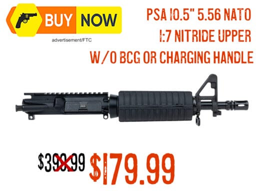 PSA 10.5" 5.56 NATO Upper w/o BCG or Charging Handle &acirc; $179.99 (55% OFF!)