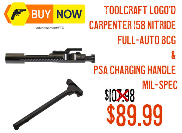 Toolcraft Carpenter 158 Nitride Full-Auto BCG + PSA Mil-Spec Charging Handle — $89.99
