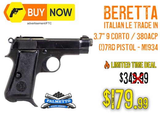 Beretta M1934 Italian LE Trade-In .380 ACP Pistol &acirc; $179.99