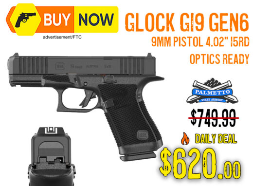 Glock G19 Gen 6 Optics Ready 9mm Pistol &acirc; $620.00