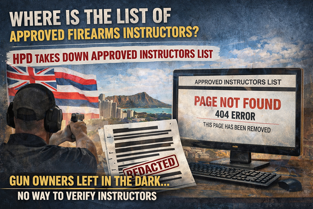 Honolulu Police Department Responds to Request for Approved Firearm Instructors. Image generated with AI