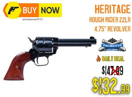 Heritage Rough Rider .22LR 4.75" Revolver – $132.99