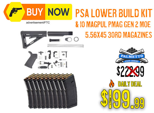 PSA Magpul MOE Lower Build Kit + 10 PMAGs — $199.99