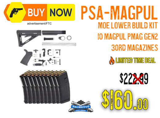 PSA Magpul MOE Lower Build Kit + 10 PMAGs &acirc; $160.00 (Save 28%)