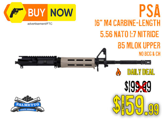 PSA 16" M4 Carbine-Length 5.56 NATO B5 MLOK Upper (FDE) &acirc; $159.99