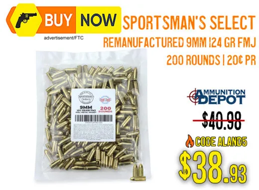 Sportsman&acirc;s Select Remanufactured 9mm 124gr FMJ &acirc; $38.93 w/ CODE